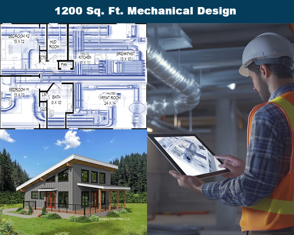 Mechanical Design Services for maximum 1200 sq.ft designs