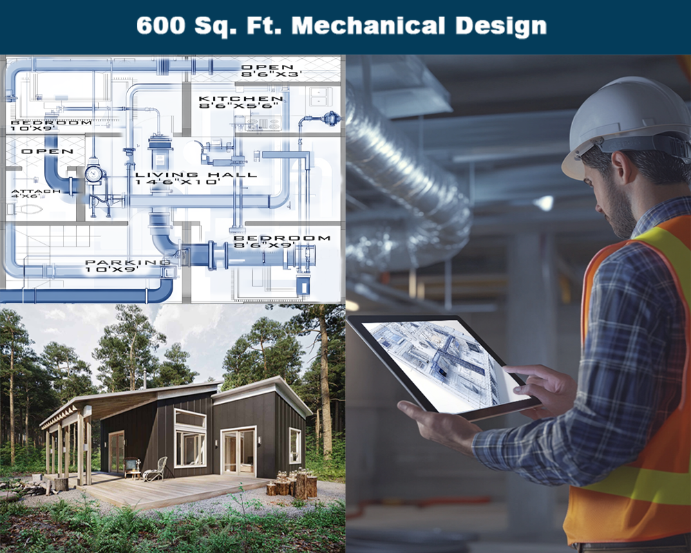 Mechanical Design Services for maximum 600 sq.ft designs