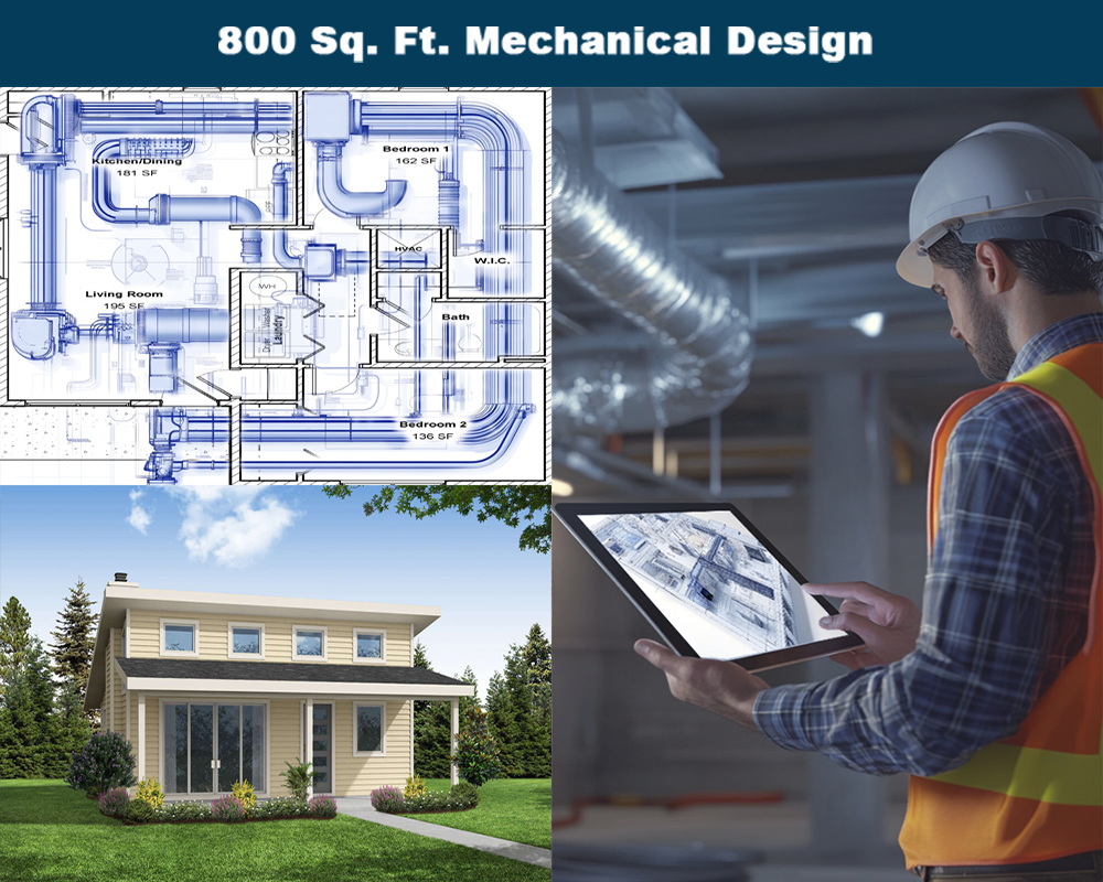 Mechanical Design Services for maximum 800 sq.ft designs