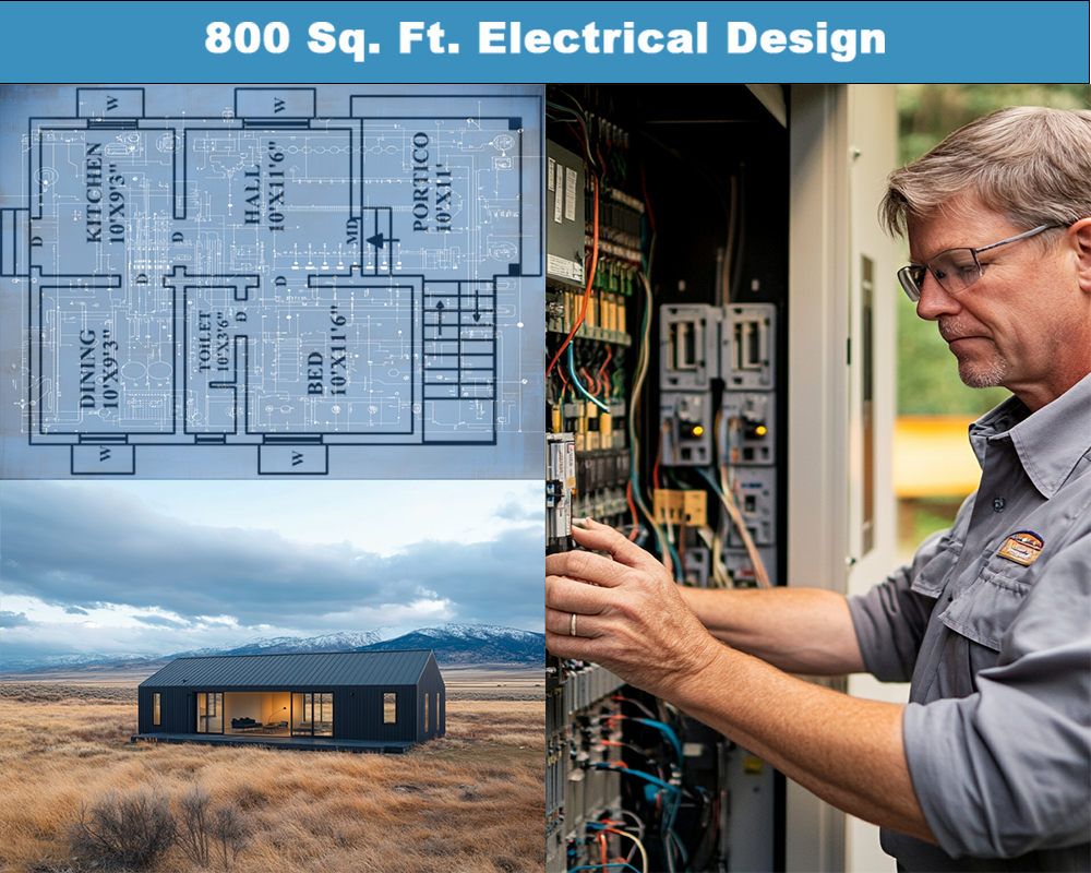 Electrical Design Services for maximum 800 sq.ft designs