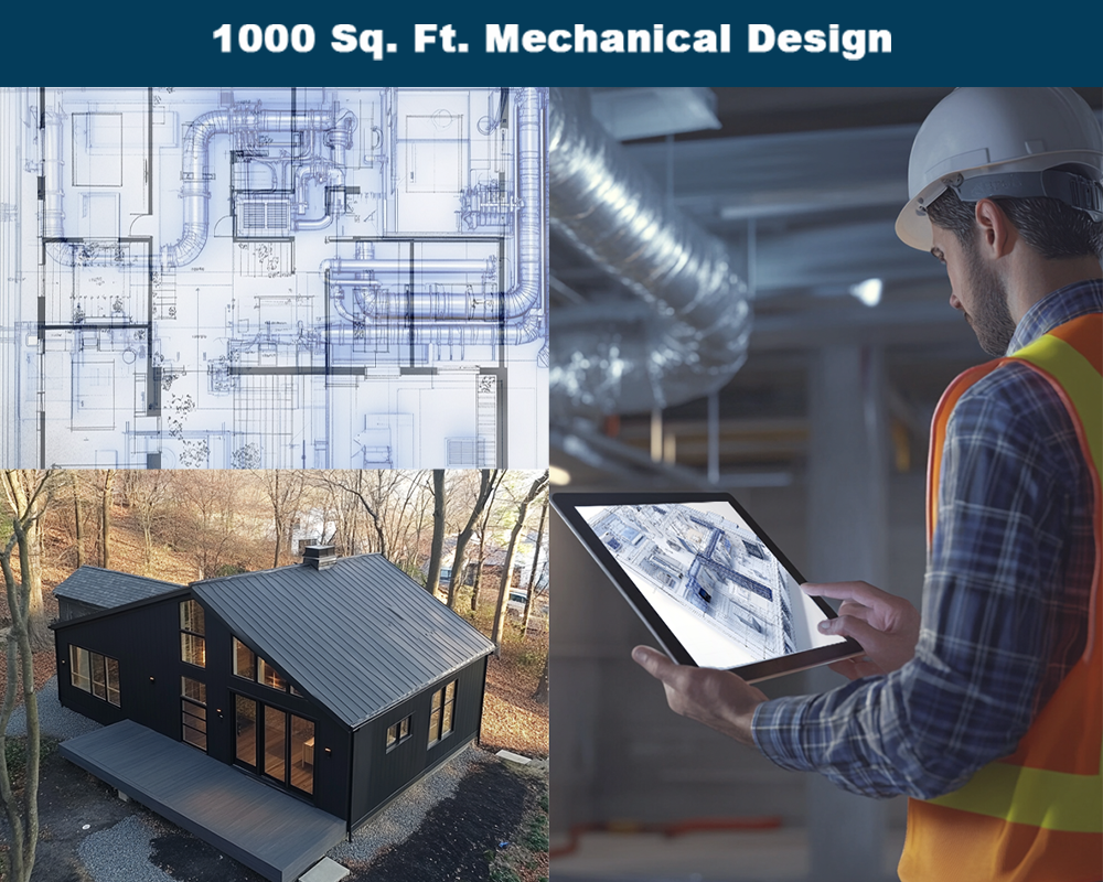 Mechanical Design Services for maximum 1000 sq.ft designs